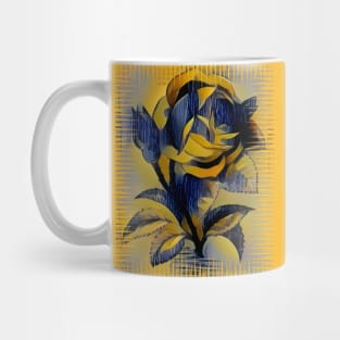 Yellow Denim Rose Mug